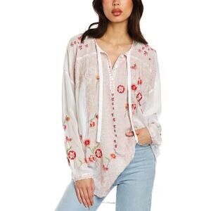 Johnny Was Floral Embroidered Boho Floral Tunic - Small